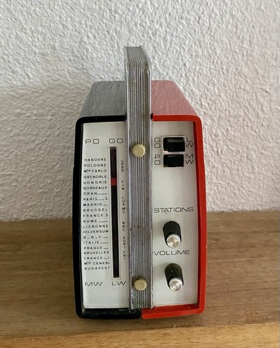 Poste radio reela rouge noir - poste,
