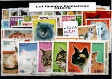 Lot  timbres thematique " Chats "  (3200325)