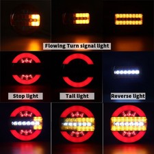 2X LED Feu Arrière Rond 5