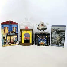LOT OF 5 VINTAGE HERSHEY'S KISSES CANISTERS & CANDY DISPENSER (1993 - 2000)