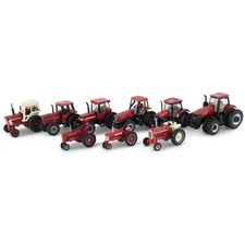 1/64 Case IH Édition Limitée 9 Pièce Tracteur Set, ERTL 75th Anniversary, 44226