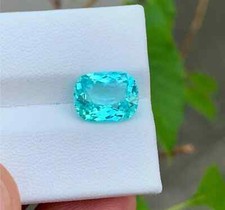 Certified Natural Paraiba Tourmaline 10.45 Ct Neon Blue Cushion Loose Gemstone