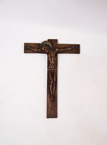 Crucifix art déco bronze - en,