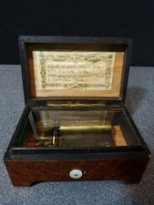 Antique Music Box 19th Century 19th Century Wooden Magnifying Glass Box