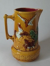 Rare Nimy Mouzin Lecat pitcher decor hawk pitcher majolica pitcher slipper