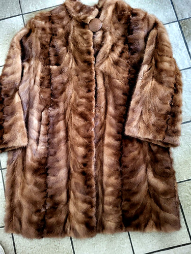 Manteau vison marron - manteau,