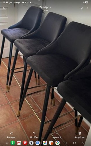 Chaises bar luxe - chaises,