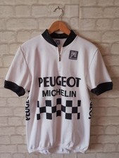 Vintage Maillot Velo Santini Peugeot-Michelin - Cycling Jersey - Size XXL