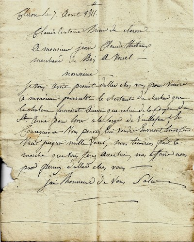 1811 lettre brion de - de,