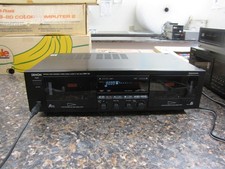Vintage DENON DRW-750 Dubbing Stereo Double Cassette Tape Deck - Tested Works