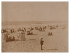 France, One Beach, Vintage Print, ca.1885 Vintage Print Vintage Print 