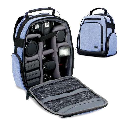Sac dos bleu appareil photo - dos,