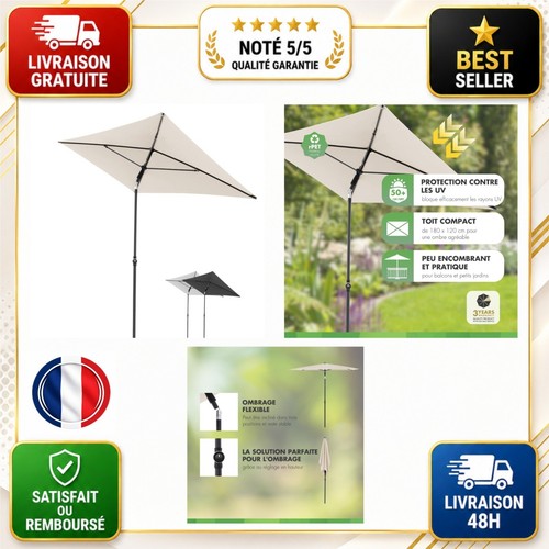 Parasol balcon rectangulaire