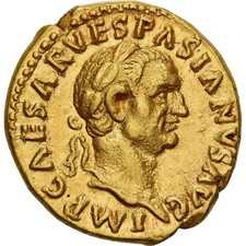 Vespasien, Aureus, 70, Rome
