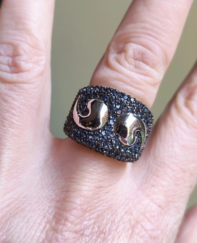 Bague argent swarovski - en,
