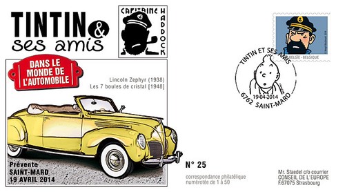 Fdc belgique tintin ses - belgique, "tintin