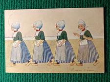 Old postcard - illustration - illustrator - cousin Jeanne - DUTCH 648-9
