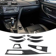 7pcs Carbon Fiber Look Interior Trim Kit Dash Trim For BMW 3 Series 4 Series F30 F35 F34