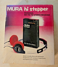 Mura Hi Stepper Model Hi-4 AM/FM Radio with Mura HS3 Headphones Preowned Works