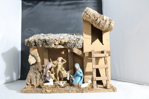 Crèche noël bois avec - en,