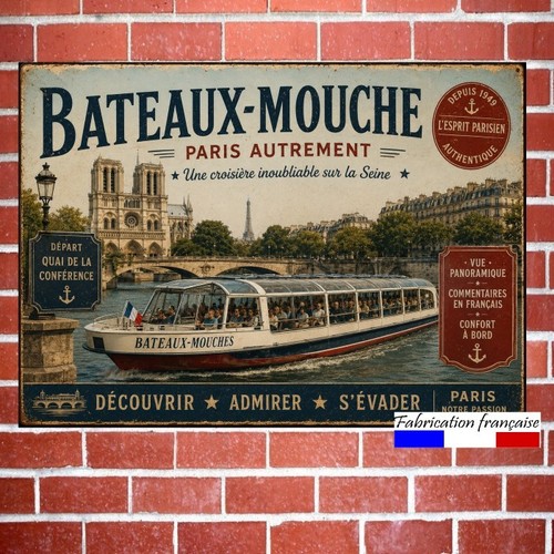 Plaque métal vintage les