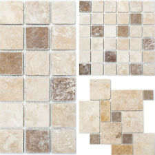 Pierre Naturelle Carrelage Mosaïque Travertin Romaine Pansement Sol Mur Cuisine