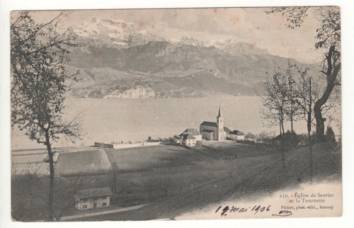 Cpa église de - cpa, sevrier