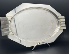 Art Deco silver metal silverware dish Bouillet-Bourdelle Paris XXth