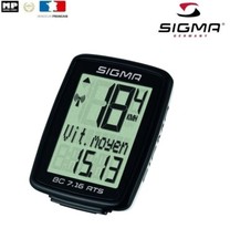 Compteur Vélo Moto Scooter Sans  Fils Sigma BC 7.16  ATS Noir  7 fonctions