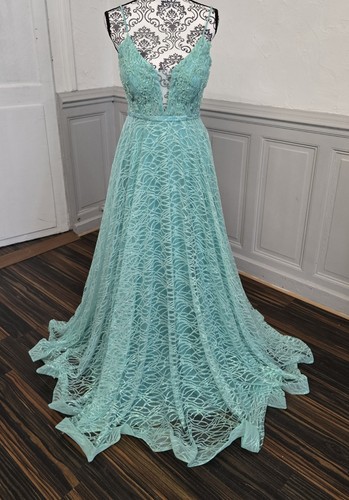 Robe soirée vert eau - robe,