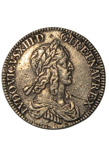 Louis xiii demi ecu - louis, xiii-demi-ecu-deuxieme