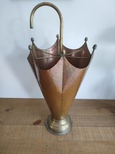 Hammered Copper and Brass Umbrella Door - Vintage - Decoration - Original 