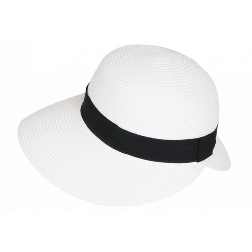 Chapeau paille femme blanc - chapeau,