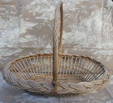 Panier Osier ancien old French Basket ajouré Good Condition 42cmX33cmX33cm haut