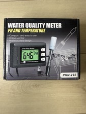 Digital Combo pH & Temperature Meter, Aquarium Thermometer pH Monitor with Au...