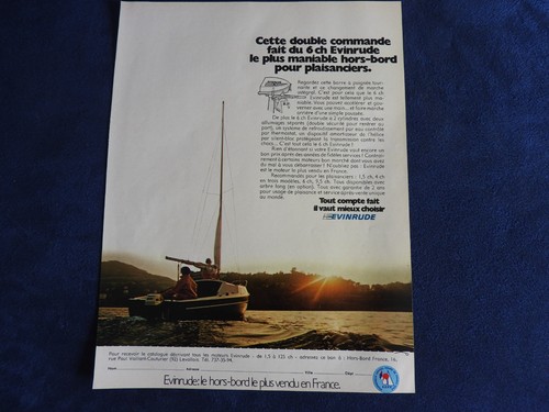 Publicité evinrude hors bord - publicité, hors-bord