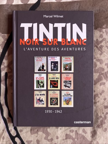 Tintin noir sur blanc - noir,