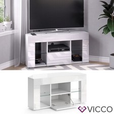 Meuble bas Meuble TV Meuble télévision Denver blanc ultra-brillant Vicco