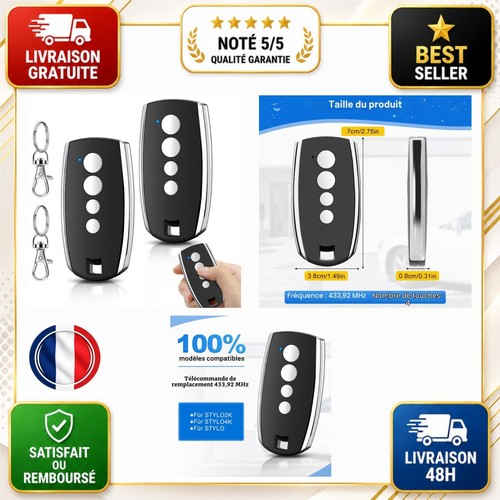 Télécommande portail 433 mhz - portail,