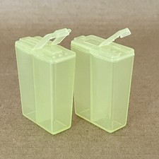 Tupperware Mini Salt Pepper Shakers Set of 2 Travel Personal Pocket #1861 Yellow