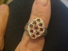 BAGUE LOSANGE  ANNEES 70/80 EN