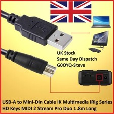 Câble USB-A Vers Mini-Din IK Multimedia iRig Série HD Keys MIDI 2 Stream Pro Duo