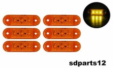 6x 12/24V Ambre 3 Led Feux De