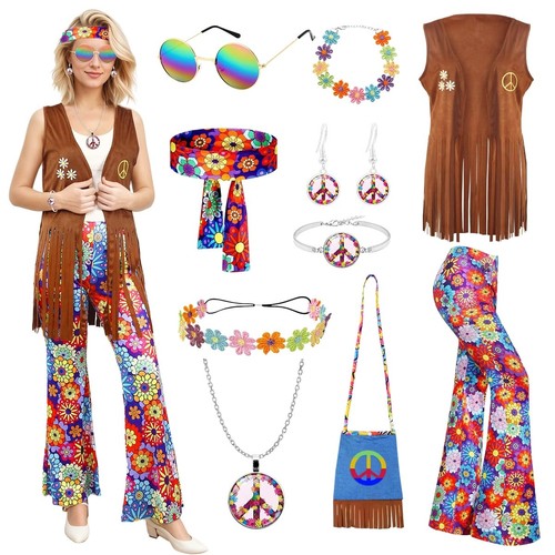 Deguisement hippie femme avec - deguisement,