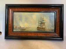 ANCIENNE PEINTURE MARINE SIGNE