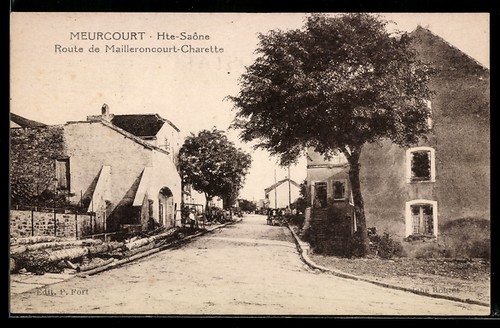 Cpa meurcourt route de - route,