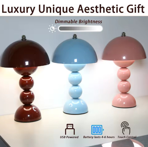 Vintage mushroom table - table, lamp