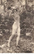 NUDE NUDE #MK39496 WOMAN TOPLESS DIANA ARROW BOW