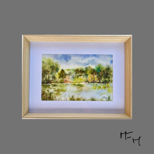 Tableau aquarelle paysage - tableau,