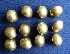 Lot 12 boutons dorés demi grelot 14 mm dolman Cavalerie Artillerie 2 Empire 3 Re